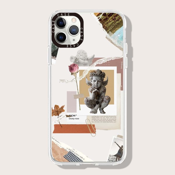 

Mix Pattern Phone Case, Clear