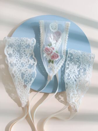 3pcs Toddler Girls Lace Hair Band