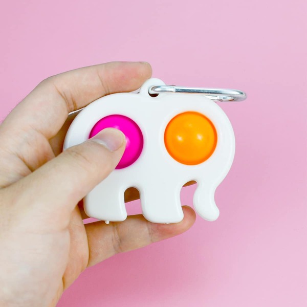 

1pc Elephant Shaped Push Pop Bubble, Multicolor