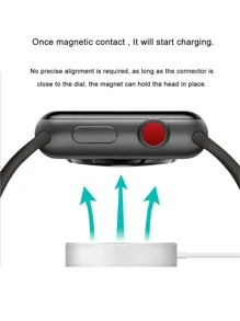 磁性接觸式充電器適用於Apple Watch - 白色 - 查看 4