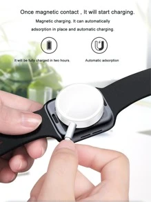 磁性接觸式充電器適用於Apple Watch - 白色 - 查看 5