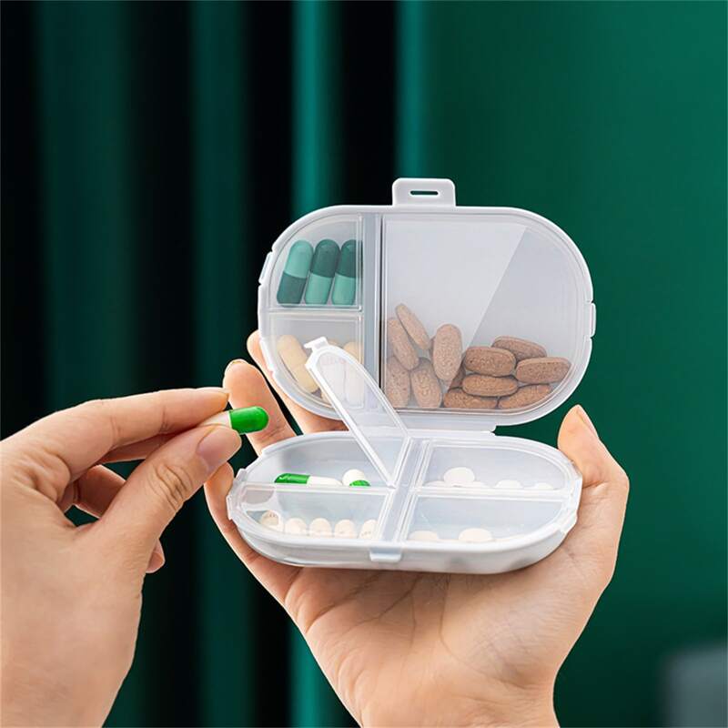 

1pc Random Multi-grid Pill Storage Box, Multicolor