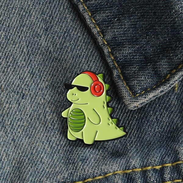 

1pc Cartoon Brooch, Green