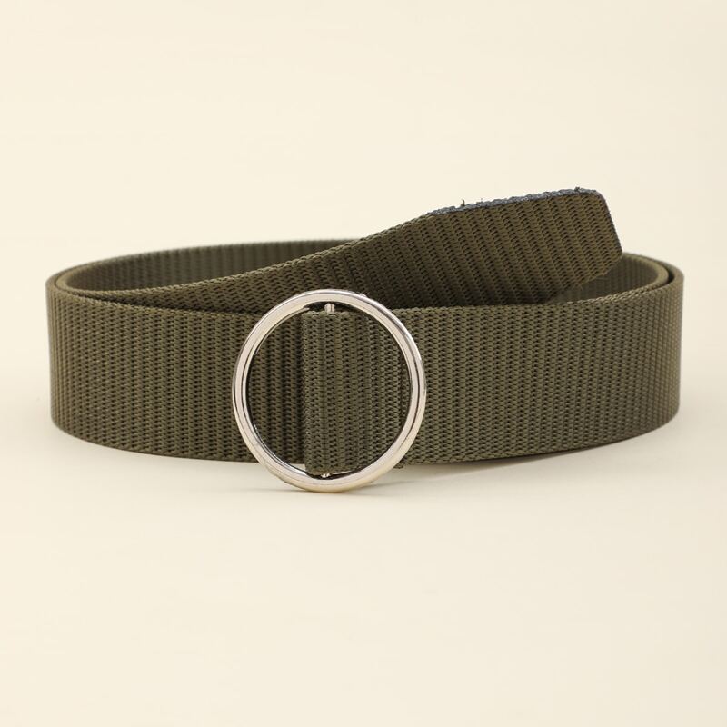 

1pc Buckle Tape Belt, Army green