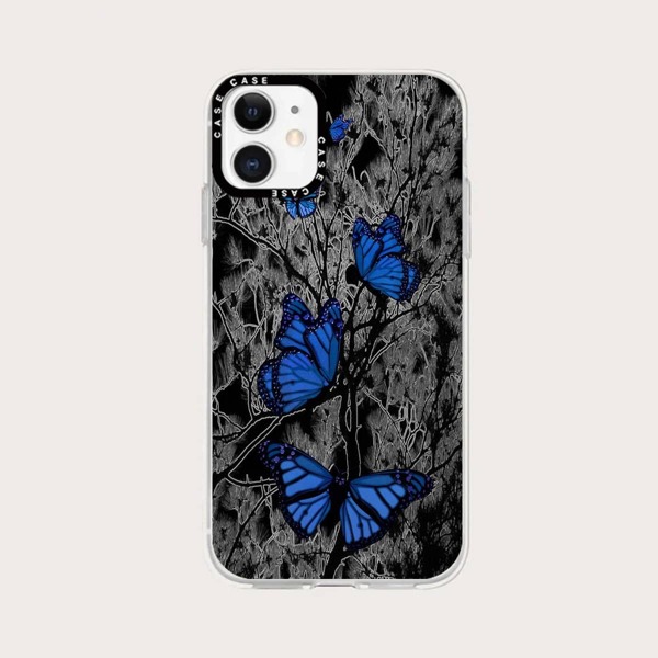 

Butterfly Print Phone Case, Multicolor