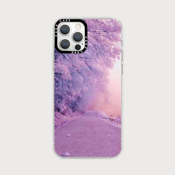 

Landscape Print Phone Case, Purple