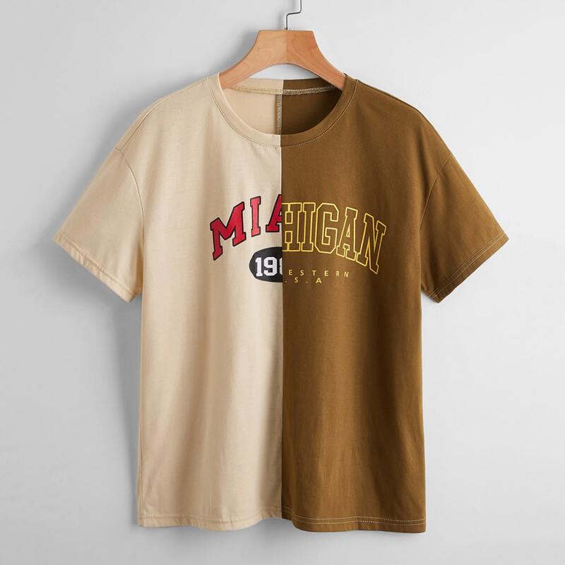

Letter Two Tone Tee, Multicolor