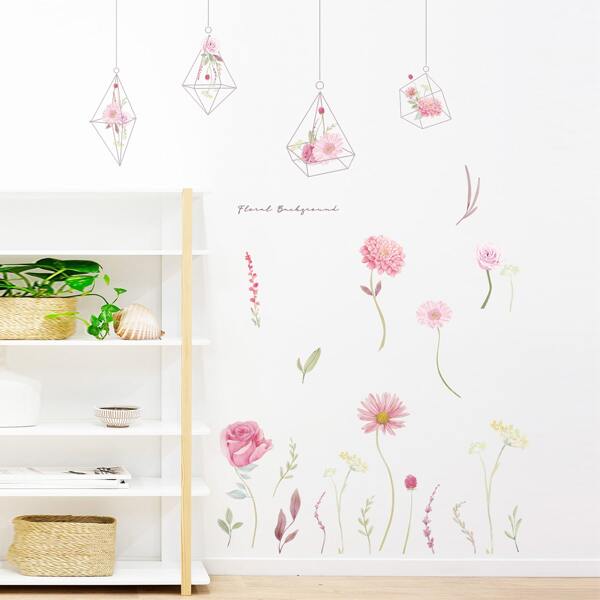 

Flower Print Wall Sticker, Multicolor