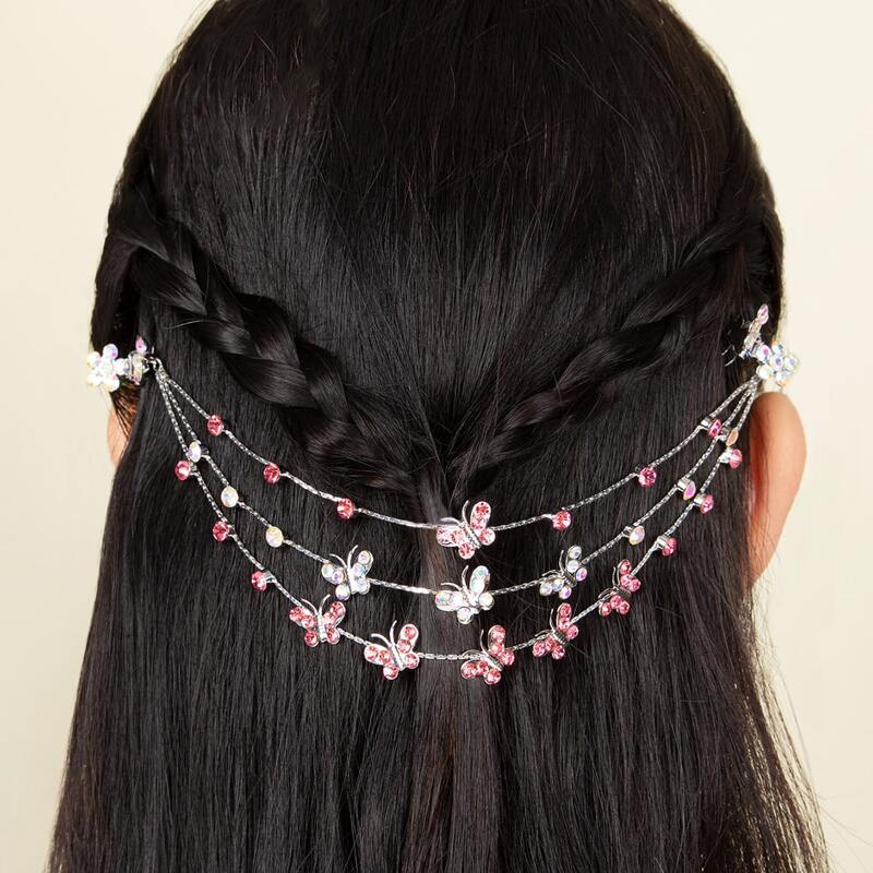 

Rhinestone Butterfly Decor Hair Claw, Multicolor
