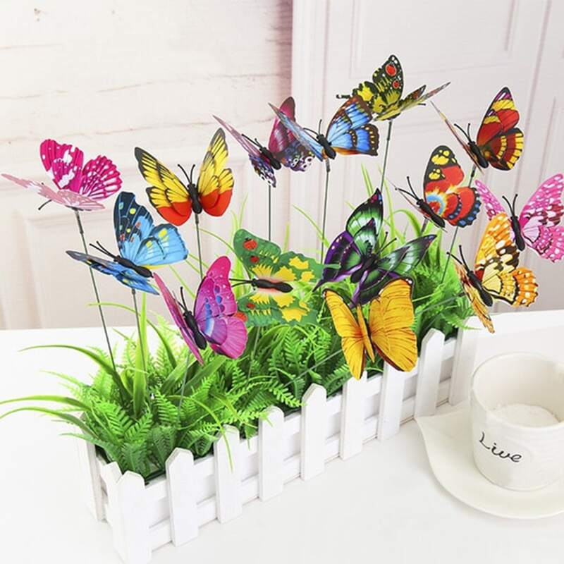 

10pcs Random Gardening Butterfly Decoration, Multicolor