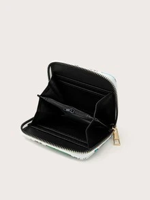 Bolsillo de carta con cremallera con estampado de dibujos animados - Multicolor - Ver 3