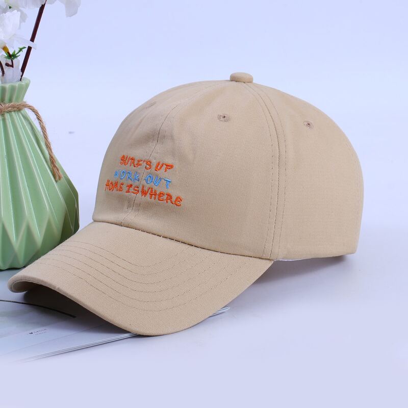 

Guys Slogan Graphic Embroidery Baseball Cap, Beige