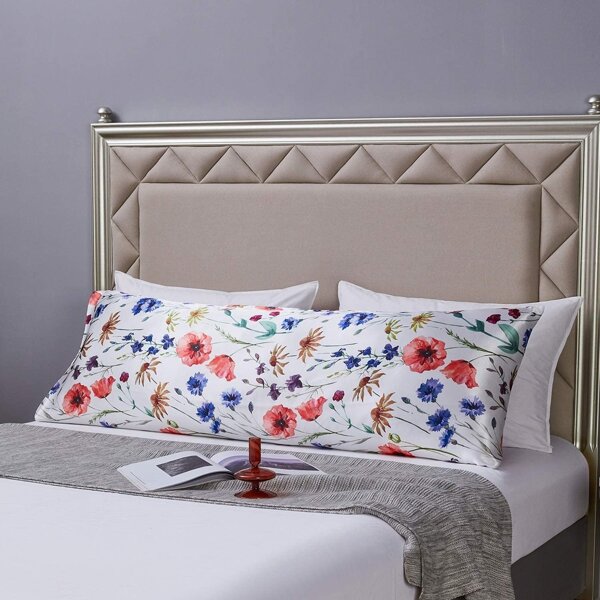 

1pc Flower Print Pillowcase Without Filler, Multicolor