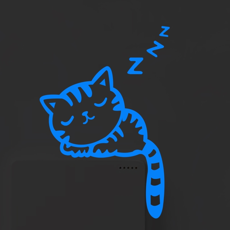 

5pcs Cartoon Animal Print Glow Switch Sticker, Blue