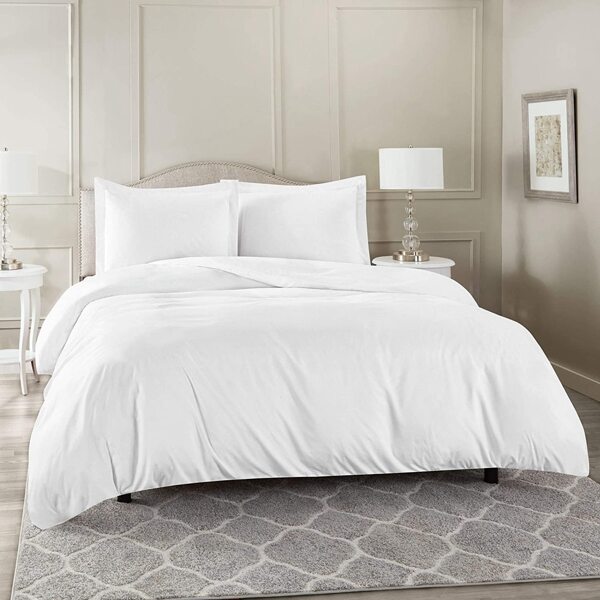 

Plain Duvet Cover Set Without Filler, White
