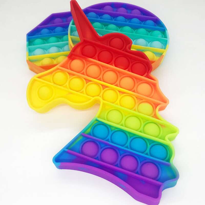 

1pc Random Rainbow Stress Relief Bubble Toy, Multicolor