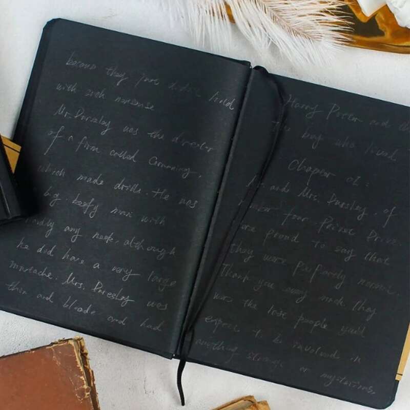 

1pc Animal Print Random Notebook, Black
