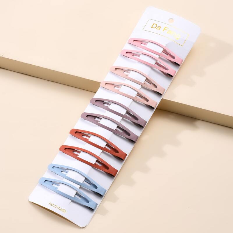

10pcs Solid Hair Clip, Multicolor