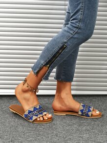 Dép xăng đan Khối Màu Kỳ nghỉ - Màu xanh lam - Xem 4