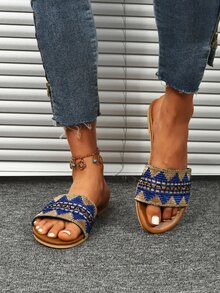 Dép xăng đan Khối Màu Kỳ nghỉ - Màu xanh lam - Xem 5