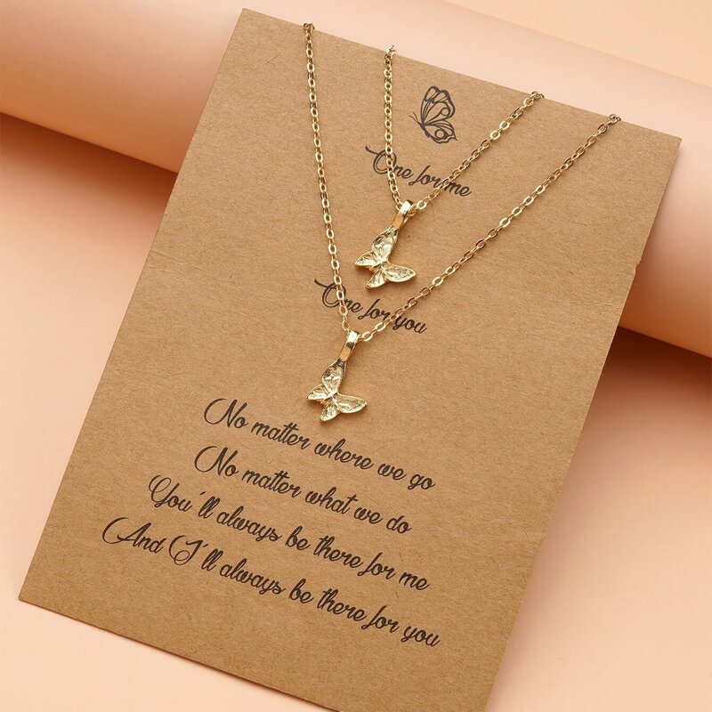 

Butterfly Double Layered Necklace, Gold