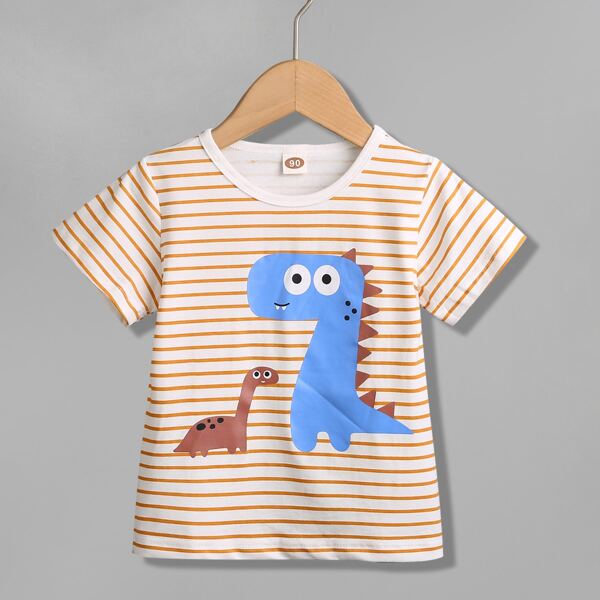

Toddler Boys Striped & Cartoon Graphic Tee, Multicolor