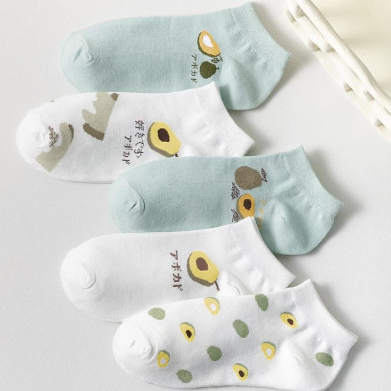 

5pairs Fruit Graphic Ankle Socks, Multicolor