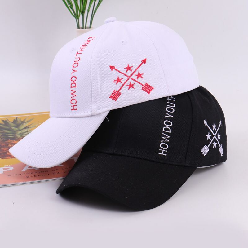 

2pcs Guys Letter Graphic Embroidery Baseball Cap, Multicolor