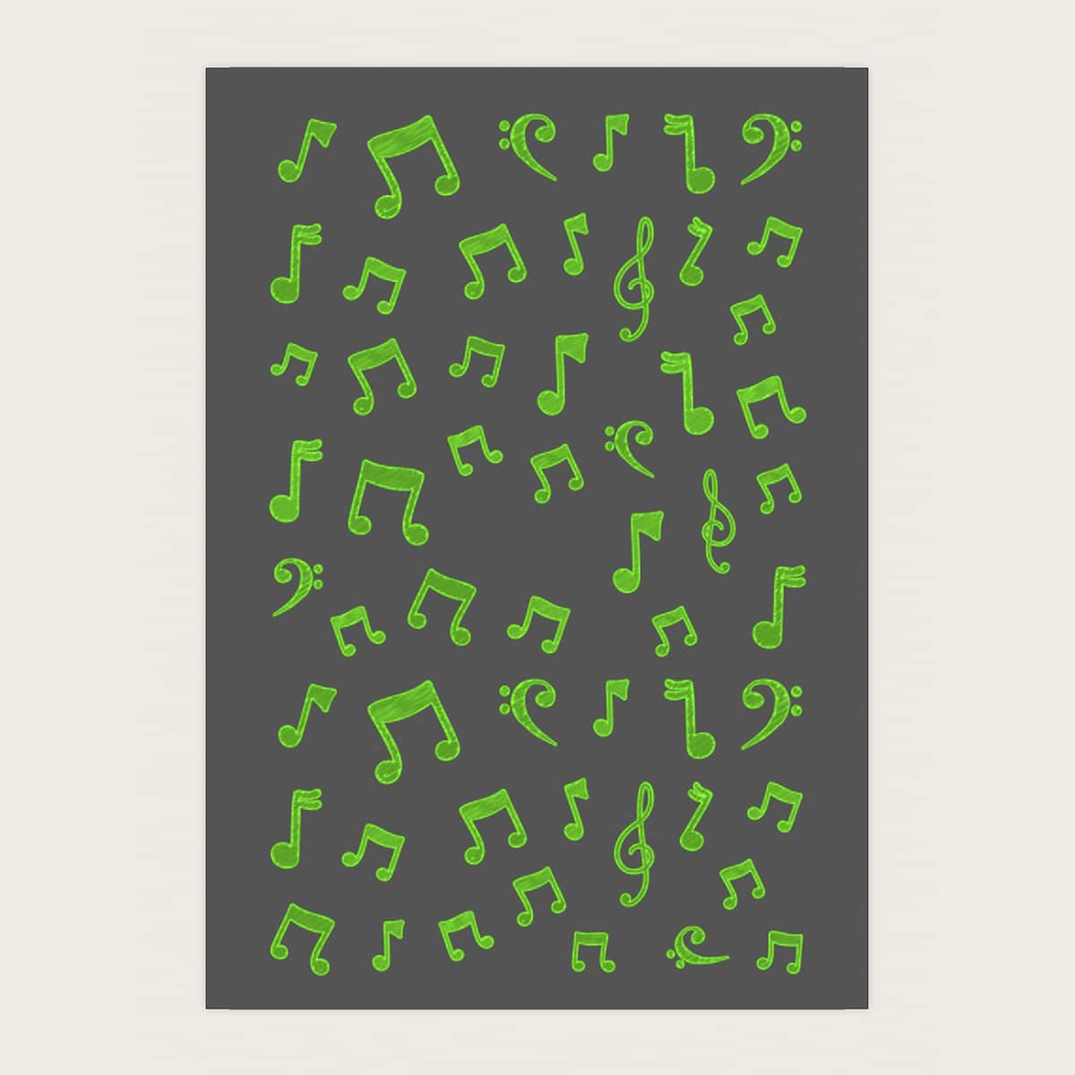 

1sheet Luminous Music Note Pattern Nail Art Sticker, Multicolor