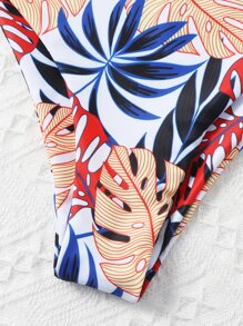 Tropical Twist Push Up Bikini Set, For Summer Beach Vacation - Multicolor - View 5