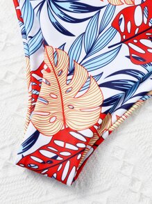 Tropical Twist Push Up Bikini Set, For Summer Beach Vacation - Multicolor - View 3