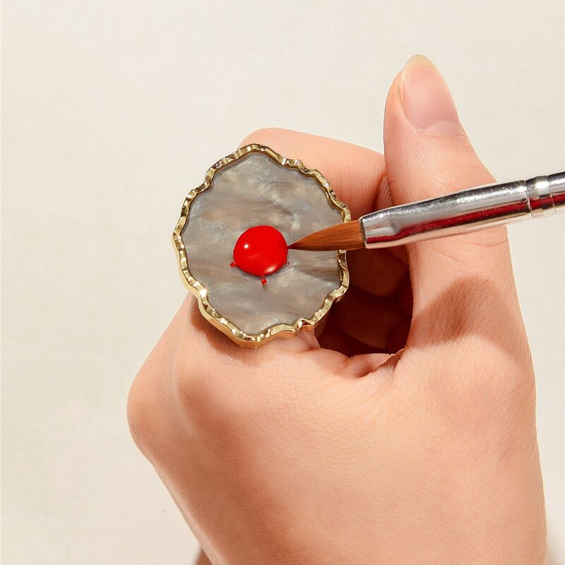 

1pc Nail Art Ring Palette, Grey