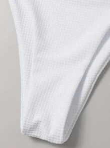 Cross Halter Underwire Bikini Set, For Summer Beach Vacation - White - View 5