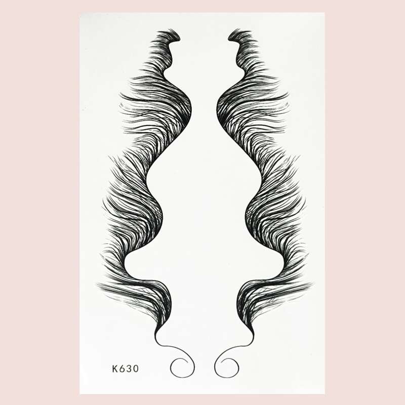 

1sheet Hairline Edge Tattoo Sticker, Black