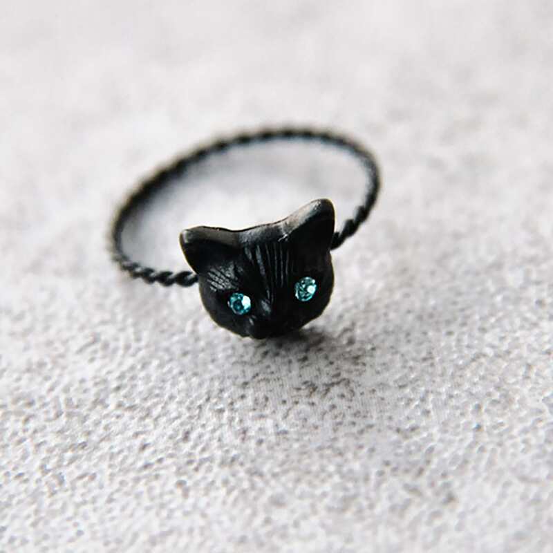 

Cat Decor Ring, Black