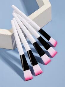 Fiber Hair Mask Brush 5 Pack-Rose Red, Kabuki Makeup Brush Eyeshadow Blush Face Powder Makeup Brush, Mineral and Liquid Makeup Makeup Brush - Hot Pink - View 1