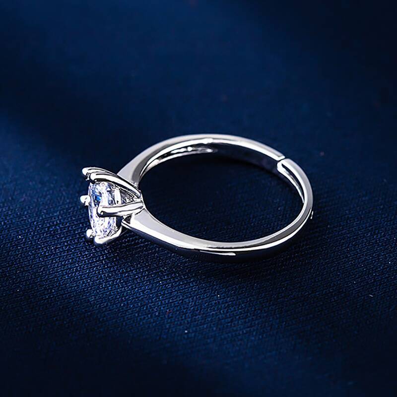

Rhinestone Decor Ring, Silver