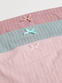 SHEIN 3pack Maternity Lace Trim Panty Set For Mother - Multicolor - View 6