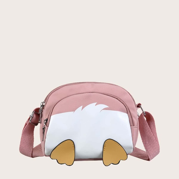 

Girls Cartoon Design Crossbody Bag, Pink