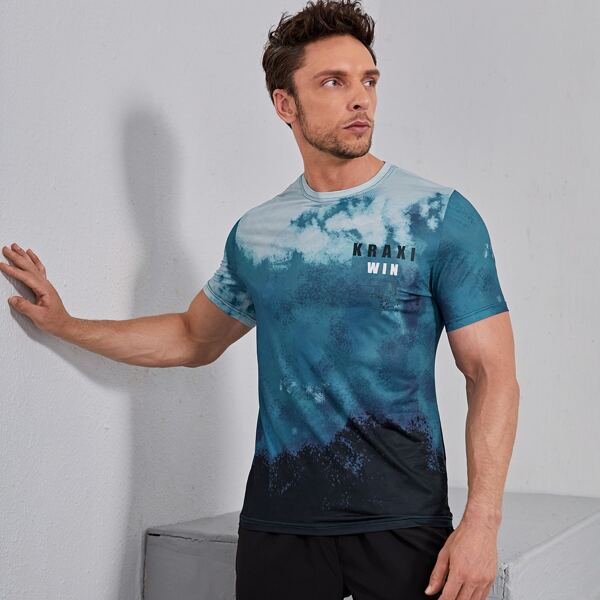 

Men Color Block Sports Tee, Multicolor