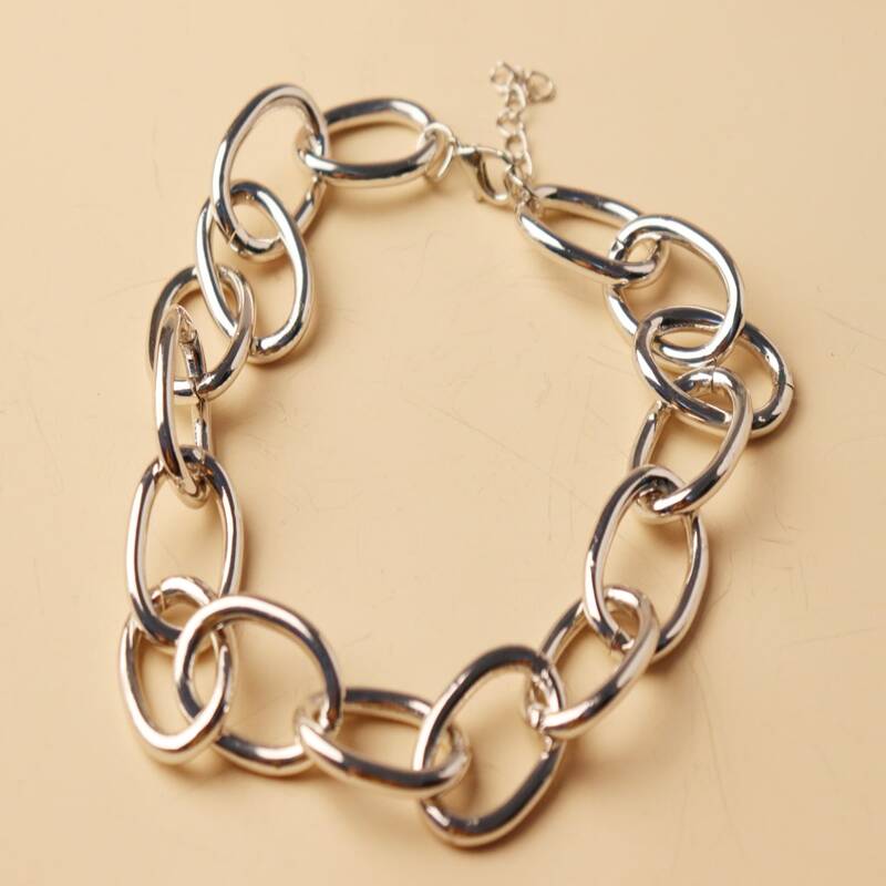 

Simple Chain Necklace, Silver