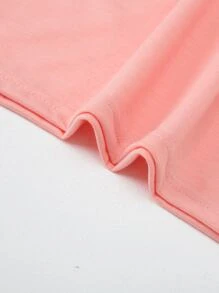 SHEIN Toddler Girls 1pc Slogan Graphic Tee - Baby Pink - View 4