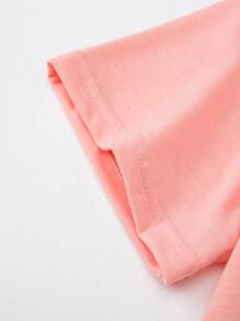 SHEIN Toddler Girls 1pc Slogan Graphic Tee - Baby Pink - View 6