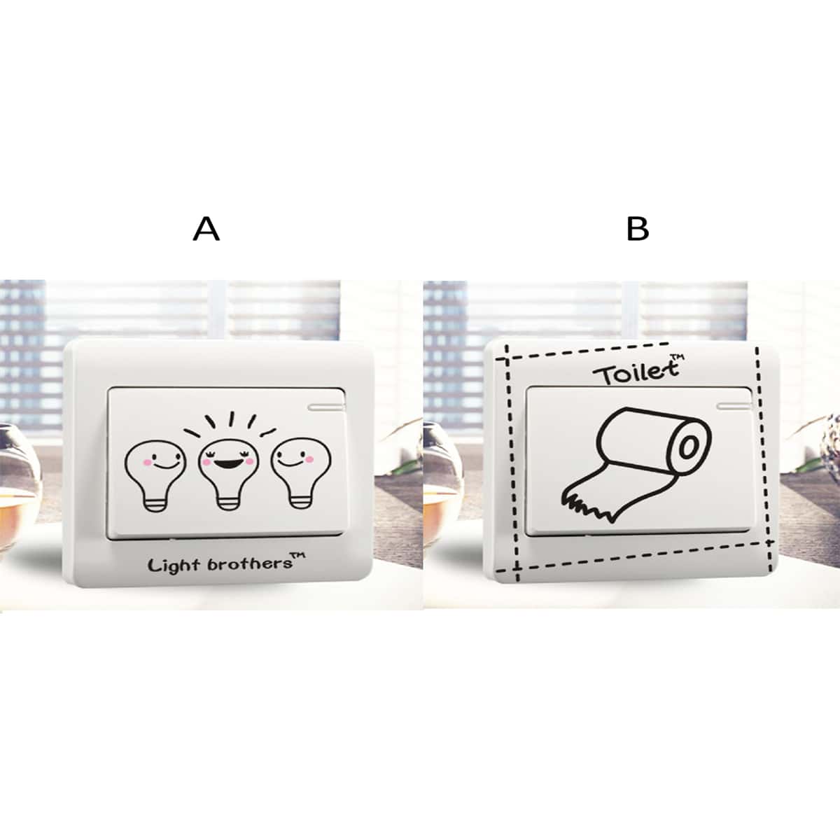 

1pc Cartoon Switch Sticker, Multicolor
