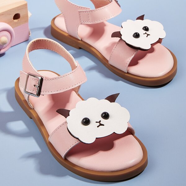 

Toddler Girls 3D Sheep Decor Sandals, Pink