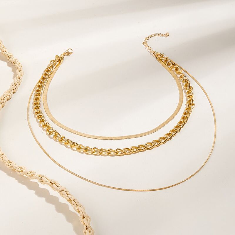 

Simple Layered Necklace, Gold