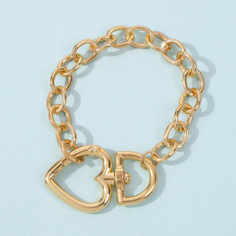 

Heart Chain Bracelet, Gold