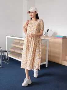 DAZY Ditsy Floral Puff Sleeve Smock Dress - Multicolor - View 6