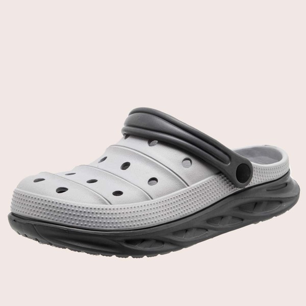 

Мужские двухцветные полые сандалии, Серый