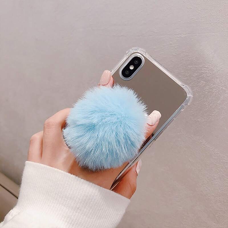 

1pc Random Fluffy Phone Holder, Multicolor